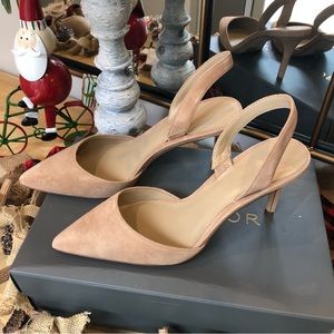 NWT Ann Taylor Kerry Suede Slingback Pumps, Size 7